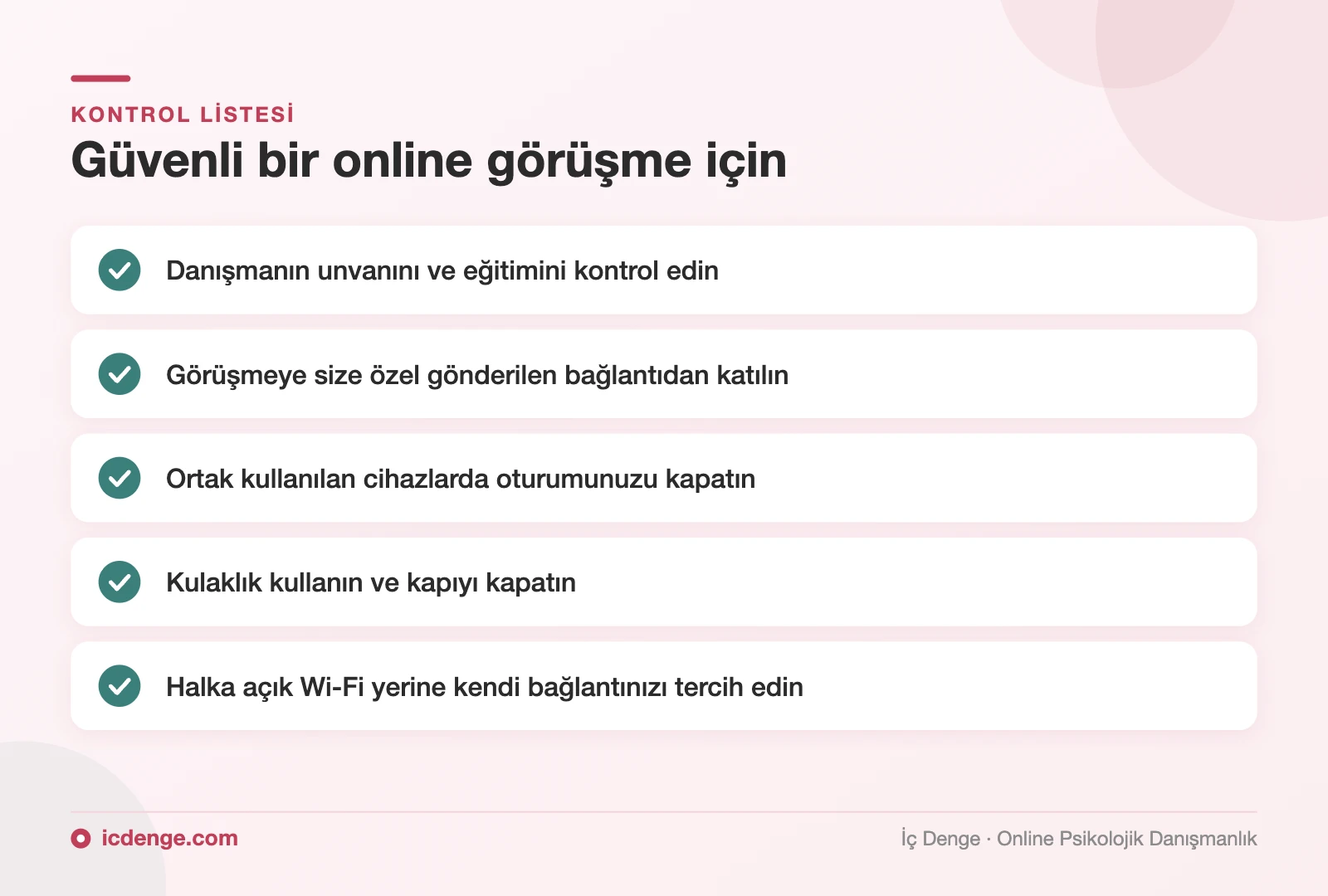 Online terapi güvenli mi: güvenli bir online görüşme için 5 maddelik kontrol listesi