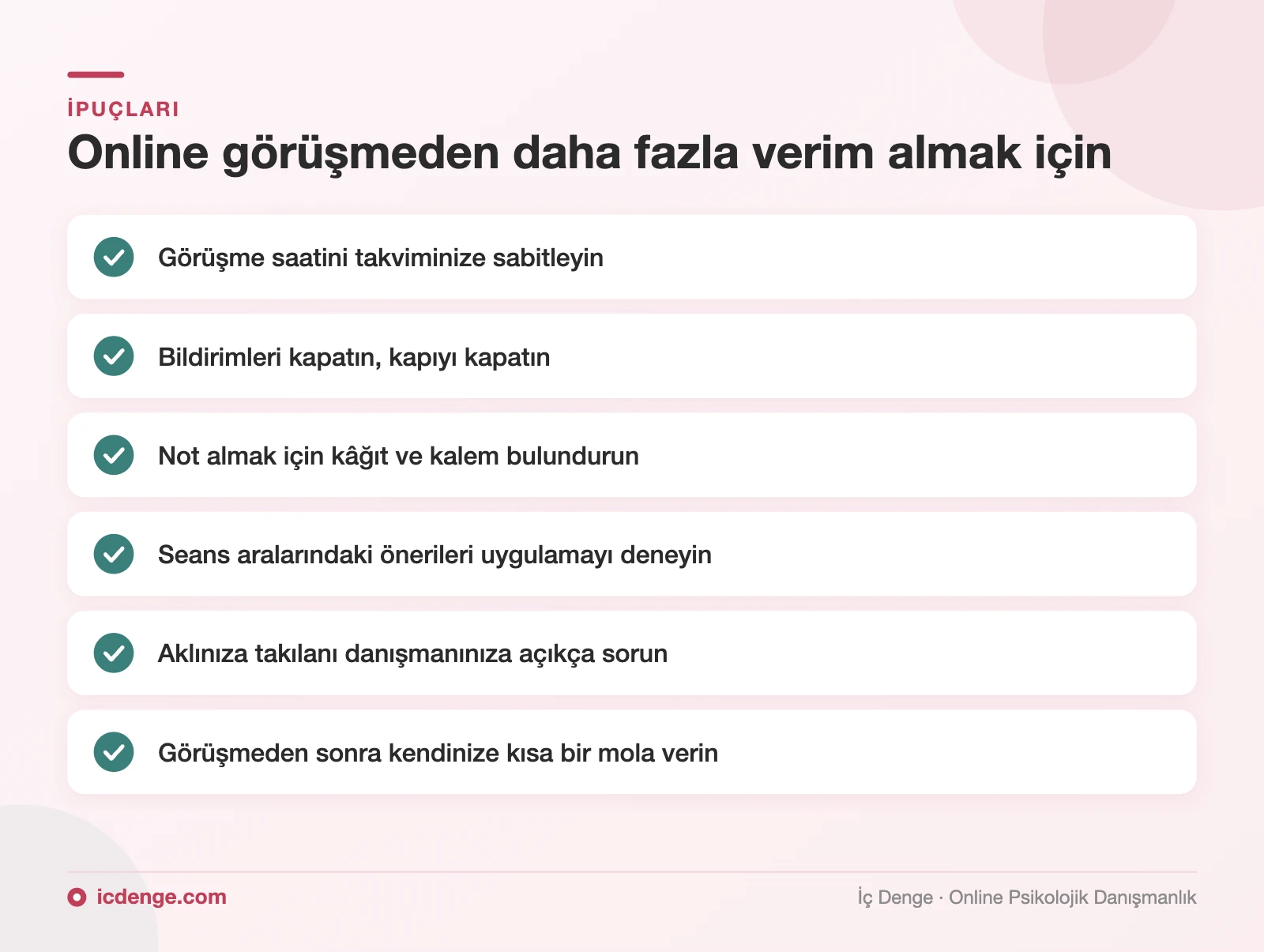 Online psikolojik danışmanlıktan verim almak için 6 ipucu