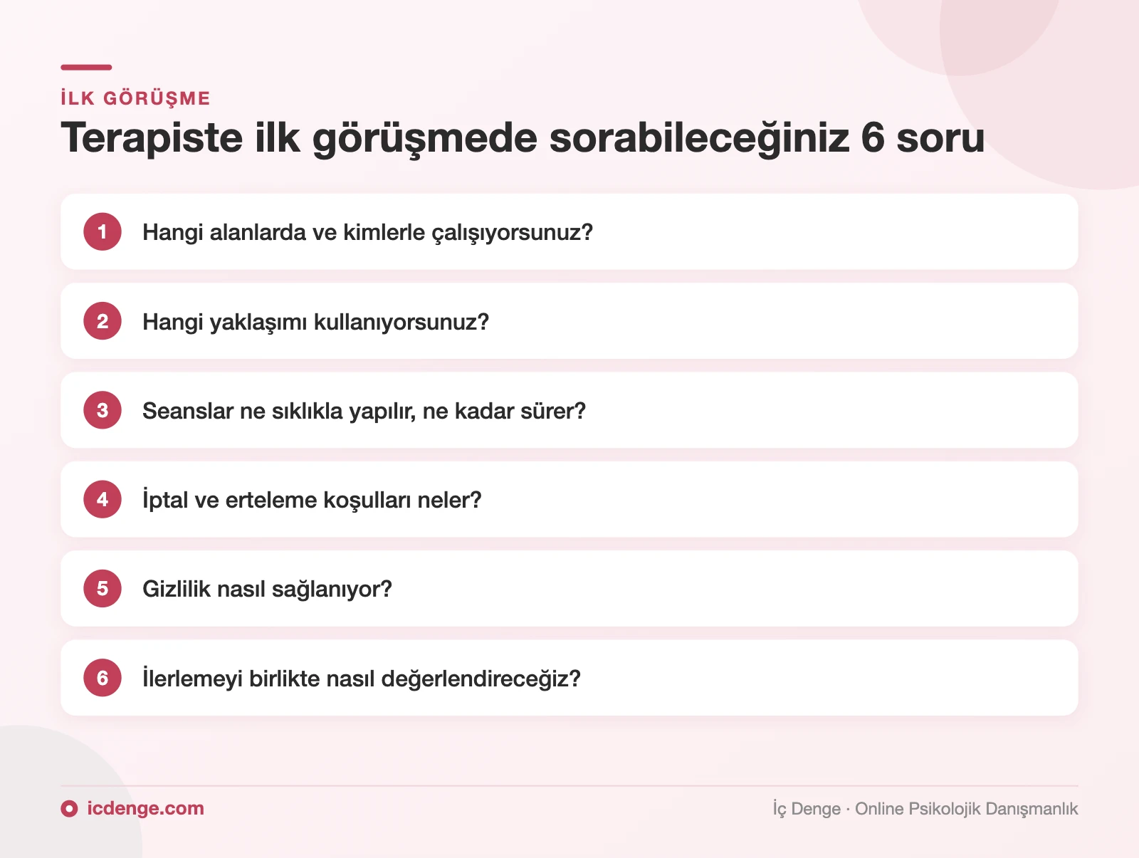 Psikolog tavsiye: terapiste ilk görüşmede sorulabilecek 6 soru
